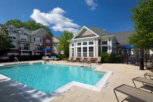 Swimming Pool at Huntington Townhomes in Shelton, CT