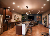 Thumbnail 36 of 53 - Equipped Kitchen In Clubhouse at The Brix Apartments, Spokane Valley, 99037