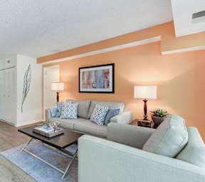 Beautifully decorated living room at Vistas of Annandale, Annandale, VA, 22003