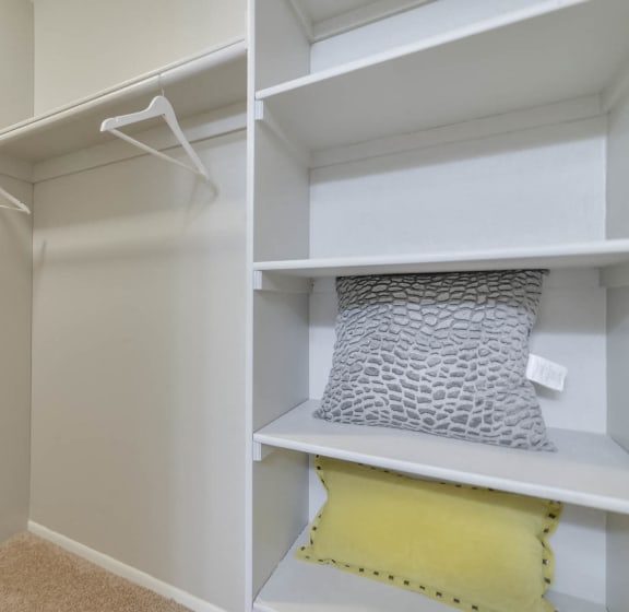 a walk in closet in a 555 waverly unit at Monterra Ridge Apartments, Canyon Country ,91351