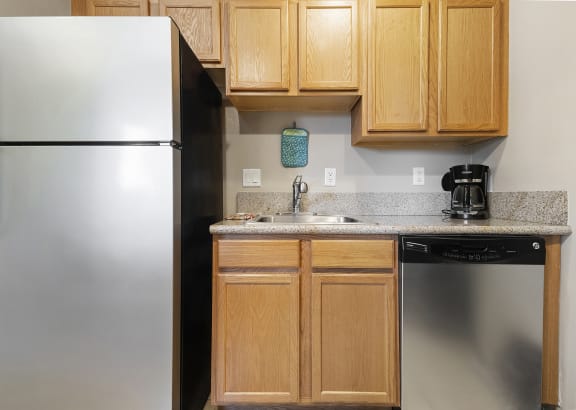 Kitchen at San Simeon Apartments in Tucson AZ November 2020