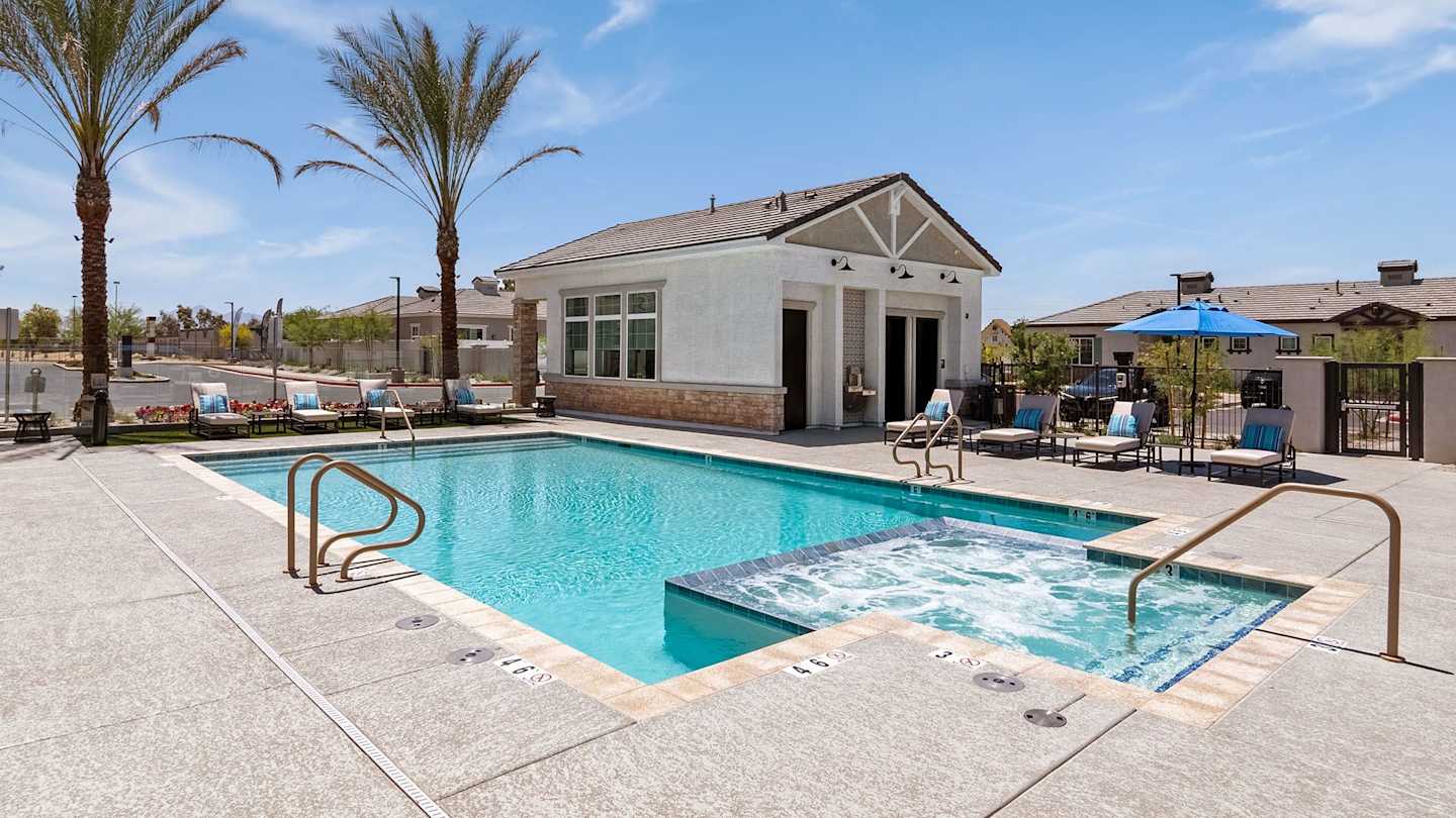 Pool and poolside area at Zora Encanto.