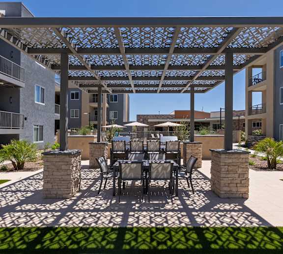 Seating and Grill Area at Tucson Landing, Tucson