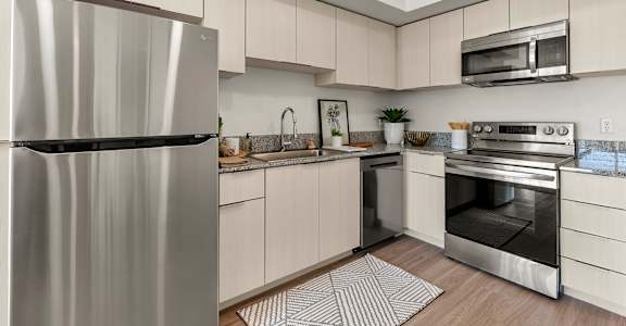 Kitchen Appliances in Two Bedroom and Two Bath at Lucero Apartment Homes in Phoenix Arizona