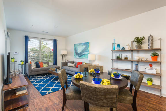 Living Room with dining at Arterra Place Apartments, Aurora