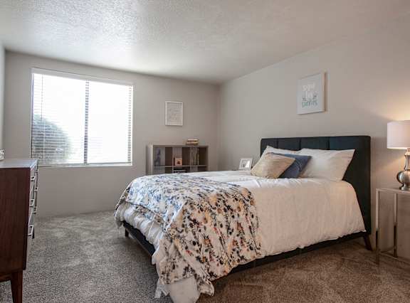 Bedroom at Villas Del Cielo Aprartments in Albuquerque New Mexico October 2020