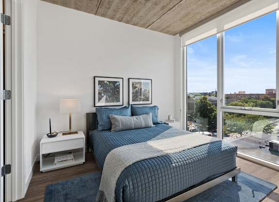 Comfortable Bedroom at Viridian on Sheridan, Chicago, Illinois