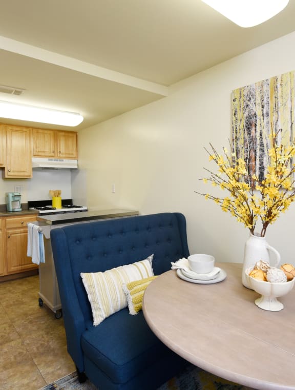 Bright kitchen with plenty of cabinets at Winston Apartments, Baltimore, MD
