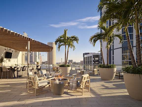 AVE Tampa Riverwalk outdoor terrace