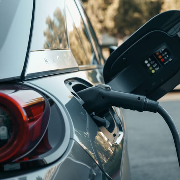 Electric vehicle charging at Newton Place Apartments in Haslett, MI