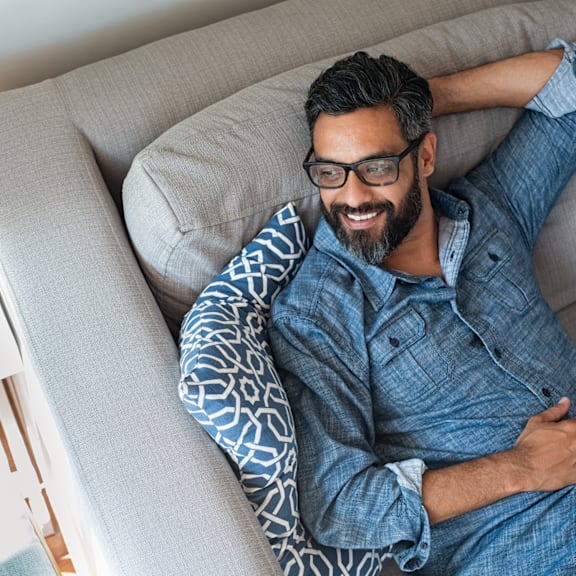 Resident relaxing at Brighton Apartments | Vista at Brighton