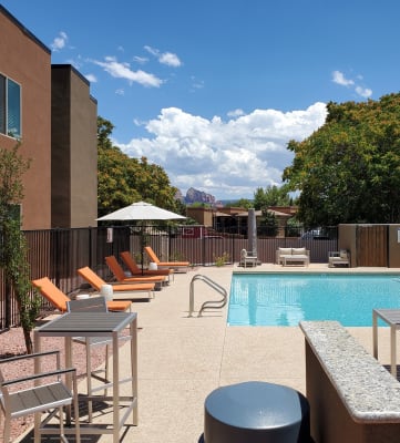 Pool at Piñon Lofts Apartments in Sedona Arizona