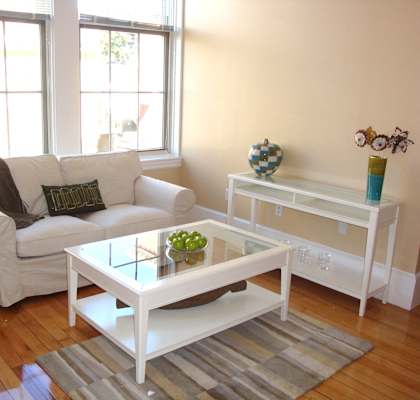 Living Room Area at Sacred Heart Apartments, Massachusetts