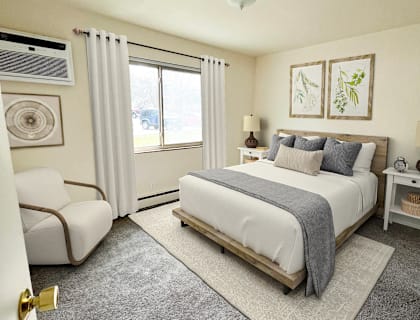 Bedroom at Okemos Village Apartments