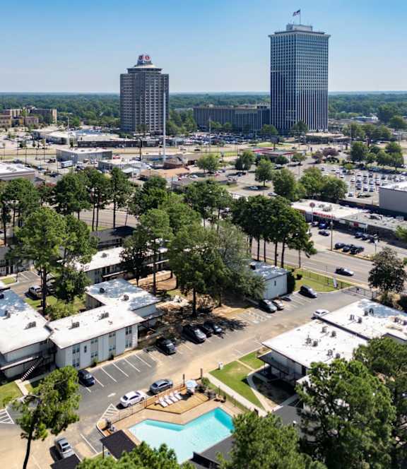 Aerial View at Century Apartments, Memphis Tennessee