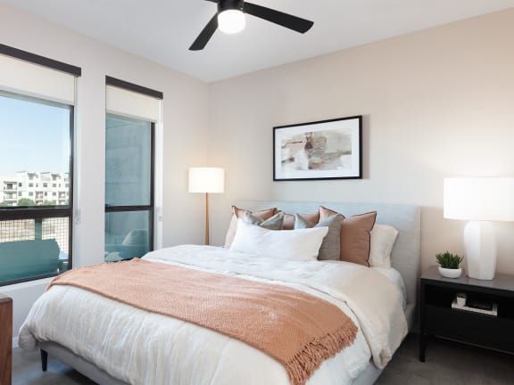 luxury apartment bedroom at AVE Phoenix Terra