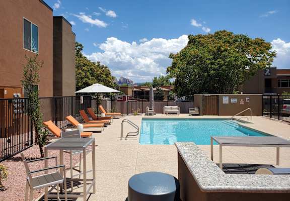 Pool at Piñon Lofts Apartments in Sedona Arizona