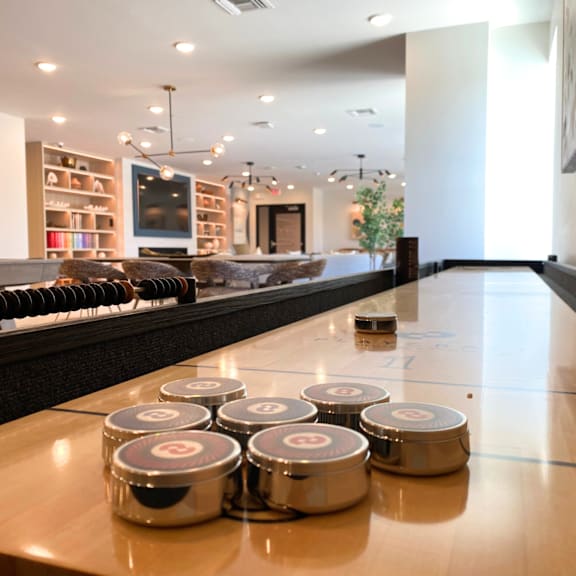 Game room at Vista at Brighton Apartments in Brighton, Michigan 