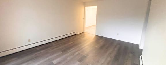 Lansing Apartments living room with vinyl plank floor