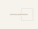 a white box with the words mayfair apartments