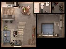 1 bed/1 bath Floor Plan at The Wick, College Station, Texas