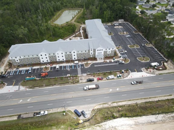 an aerial view of the beach club resort and spa