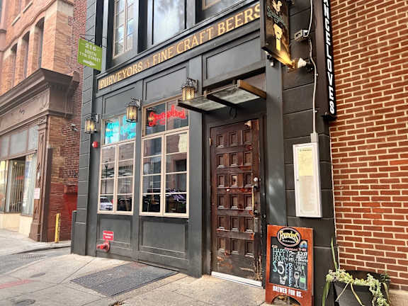 A beer pub named "The Wandering Ape" is closed.
