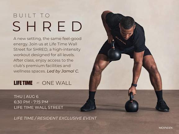A man is doing a kettlebell exercise in a black outfit.