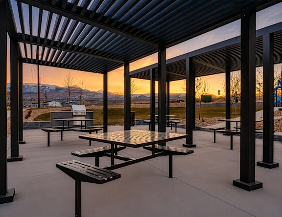 Concrete Cornhole Board at Banner Hill Townhomes, Bluffdale, UT