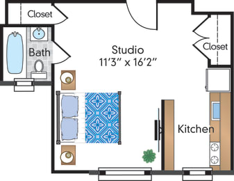  Floor Plan Renovated Studio 07 Tier