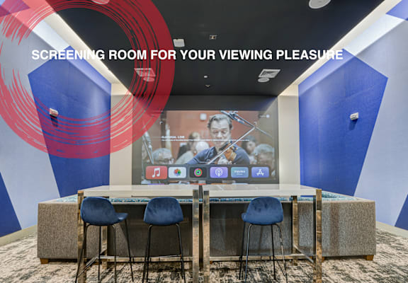 a screening room for your viewing pleasure at Icon One, Daytona Beach, FL, 32114