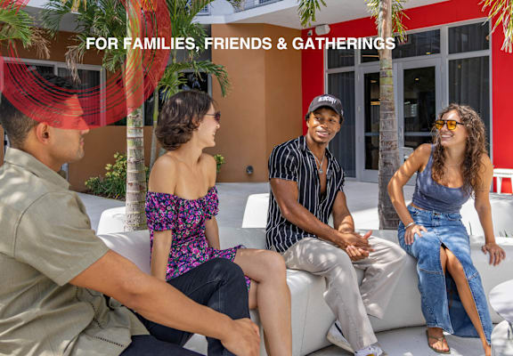Outdoor patios at Icon One, Daytona Beach, FL