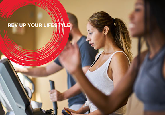 a group of people working out on a treadmill at a gym at Icon One, Daytona Beach, FL, 32114