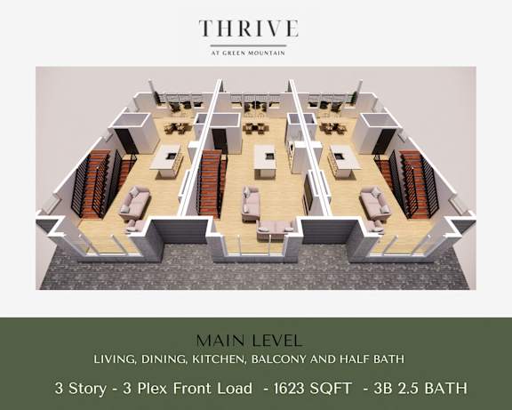 The Cypress Main level Floorplan at Thrive at Green Mountain, Camas, WA, Washington