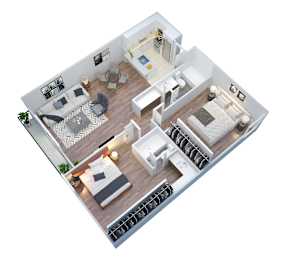  Floor Plan Two Bedroom