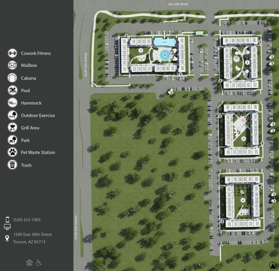 a map of the campus