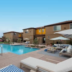 Pool and pool patio at San Vicente Townhomes in Phoenix AZ