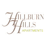 The image is a logo for Hillburn Hills Apartments.