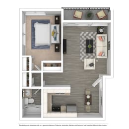 West Park Village One Bedroom - Plan G2 at West Park Village, Los Angeles