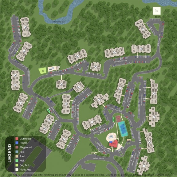 Trails at Cahaba River_Site Map With Unit Numbers