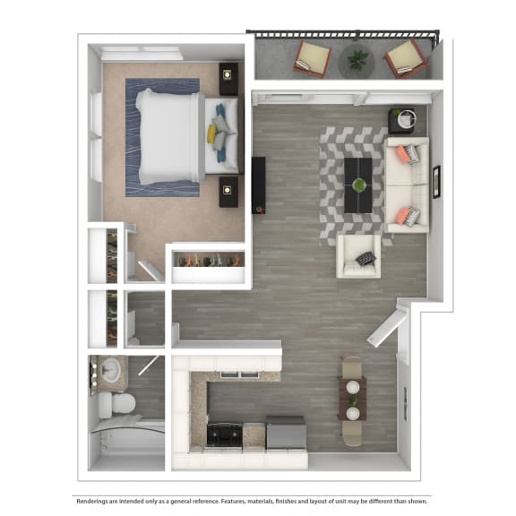 West Park Village One Bedroom - Plan G2 at West Park Village, Los Angeles