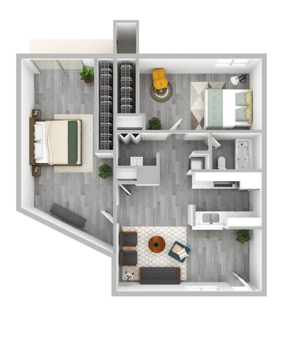 a floor plan of a 1 bedroom floor plan