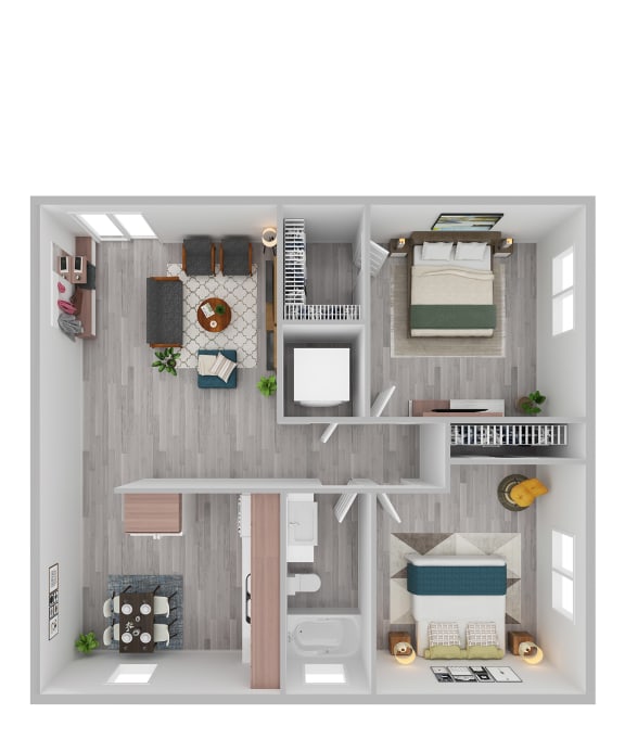 a 1 bedroom floor plan with a bathroom and a balcony