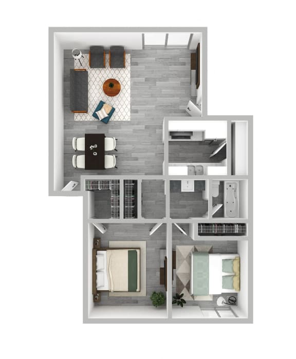 a floor plan of a 1 bedroom floor plan