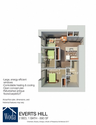 Floor Plan  2 Bedroom