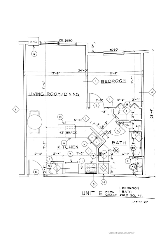 1 bd 1 ba Unit E