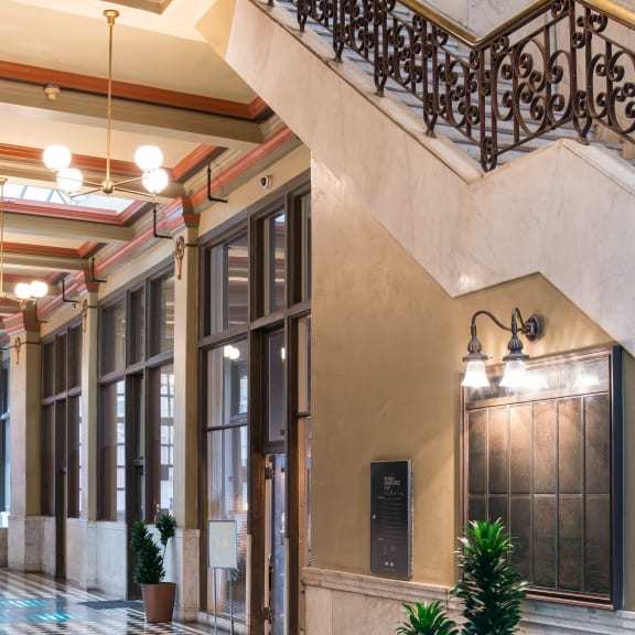 Lobby at San Fernando Building, Los Angeles California