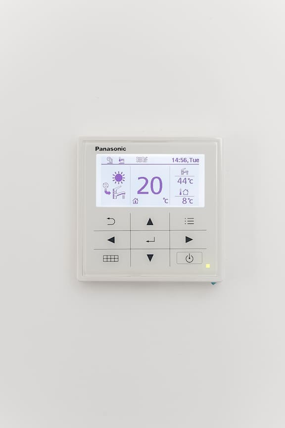 Panasonic Thermostat at The Woodlands Apartments, Milton Keynes