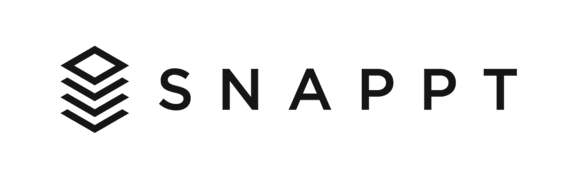 The image features a stylized text logo that reads "SNAPPT" with a graphic element to the left of the text.