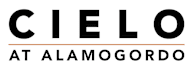 A black and white logo with the text "CIELO at Alamogordo".